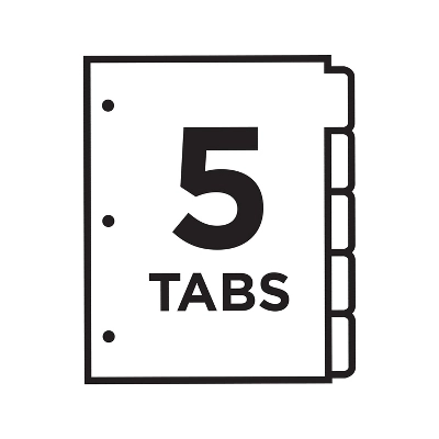 Avery Ready Index Customizable Table Of Contents Asst Dividers 5-Tab Ltr 6 Sets 11187 4 Avery Ready Index Customizable Table Of Contents Asst Dividers 5-Tab Ltr 6 Sets 11187 - Image 4