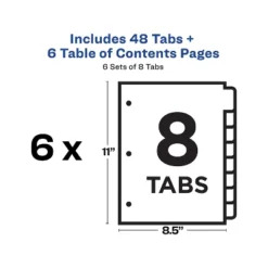 Avery Pre-Printed 8-Tab Numeric Dividers Customizable 11822 10 Avery Pre-Printed 8-Tab Numeric Dividers Customizable 11822 -Office Supplies Store GUEST 47c40718 0f2d 40c6 84d1 58647e1b2d64