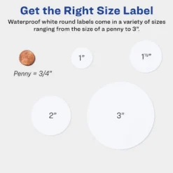 Avery Durable White Round ID Labels 2 1/2" Dia. White 72/Pk 22856 -Office Supplies Store GUEST 487b550c 416c 46f4 b5c2 e52cabb31070