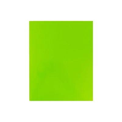 JAM Paper Laminated Two-Pocket Glossy Presentation Folders Lime Green 385GLID 4 JAM Paper Laminated Two-Pocket Glossy Presentation Folders Lime Green 385GLID - Image 4