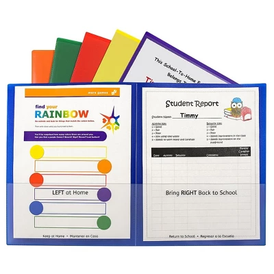 C-Line Classroom Connector Folders Assorted 6/Pk 32010 2 C-Line Classroom Connector Folders Assorted 6/Pk 32010 - Image 2