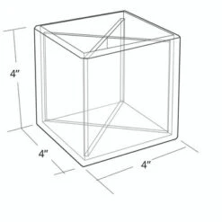 Azar Displays 4" Cube Pencil Holder With Divider -Office Supplies Store GUEST 49dd5e8c c6c0 42ce 89d4 2e876fda504c