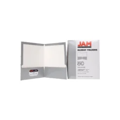 JAM Paper Laminated Two-Pocket Glossy Presentation Folders Silver 385GSID -Office Supplies Store GUEST 4a32b9d5 6625 4605 86aa 963d6e9d22ff