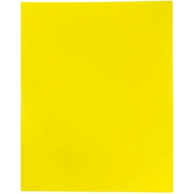 JAM 6pk POP 2 Pocket School Presentation Plastic Folders Yellow 4 JAM 6pk POP 2 Pocket School Presentation Plastic Folders Yellow - Image 4