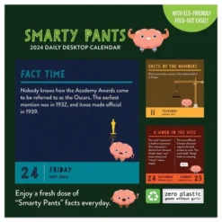 TF Publishing 2024 Daily Desktop Calendar 5.25"x5.25" Smarty Pants -Office Supplies Store GUEST 50dd5821 88db 485a 80e2 d179dd3ef759