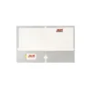 JAM Paper Laminated Glossy 3 Hole Punch Two-Pocket School Folders Silver 385GHPSIC