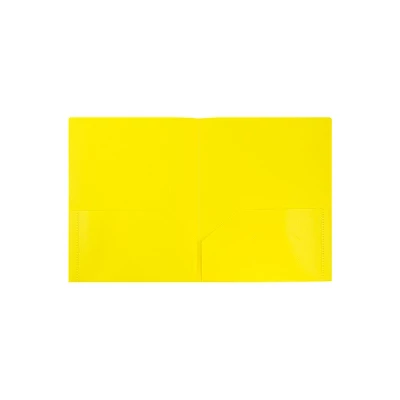 JAM Paper Pop 2-Pocket School Folder Yellow 96/Pack (382EYEB) 1 JAM Paper Pop 2-Pocket School Folder Yellow 96/Pack (382EYEB)