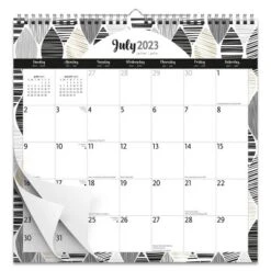 Plato 2023-2024 Wall Calendar 12"x12" Black And White