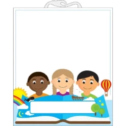 Ashley Polyethylene Hanging Storage/Book Bag 10.5"" X 12.5"" Multicultural File Buddy 6 Per Pack 2