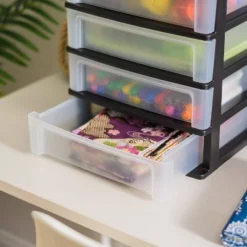 IRIS 2pk 4 Drawer Desktop Storage Unit Black -Office Supplies Store GUEST 58475a8f 6cb8 4cce bed7 6ed84bc93a91