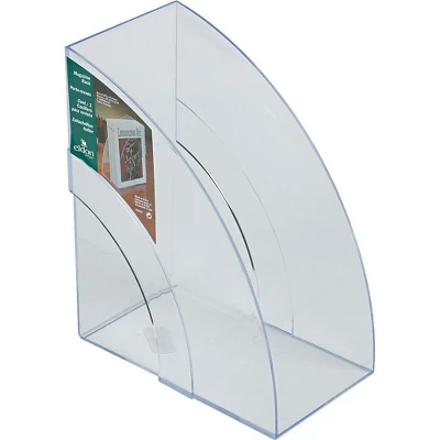 Rubbermaid Optimizers Deluxe Plastic Magazine Rack 5 1/4 X 9 X 11 1/8 Clear 96502ROS 2 Rubbermaid Optimizers Deluxe Plastic Magazine Rack 5 1/4 X 9 X 11 1/8 Clear 96502ROS - Image 2