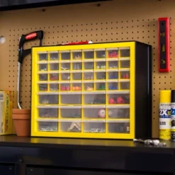 IRIS Drawer Parts Cabinet Black/Yellow -Office Supplies Store GUEST 5b8ecf7d 7bba 40fc ba7c 1d9045f06091