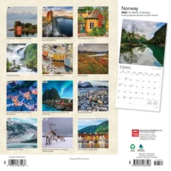 Browntrout 2024 Wall Calendar 12"x12" Norway