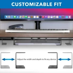 Mount-It! Under Desk Laptop Mount Holder | Small Multimedia Device Mount Underdesk Shelf For Laptop, Mac Mini, MacBook, Keyboard, Anti Scratch | Black -Office Supplies Store GUEST 60380ece a835 4577 99ba 3d7db39be6cc
