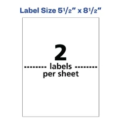 Avery WeatherProof Shipping Labels W/TrueBlock Laser White 5 1/2 X 8 1/2 100/Pack 5526 -Office Supplies Store GUEST 65a7f301 648d 4905 b4b4 61564b8ac3a8