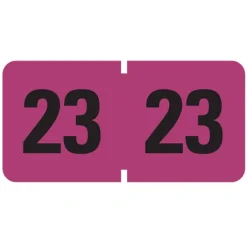 Smead ETYJ Color-Coded Year Label, 2023, Label Roll, Purple, 500 Per Roll (68323)