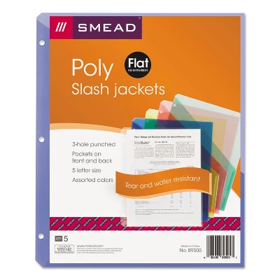Smead Organized Up Poly Slash Jackets Letter Assorted 5/Pack 89505 6 Smead Organized Up Poly Slash Jackets Letter Assorted 5/Pack 89505 - Image 6