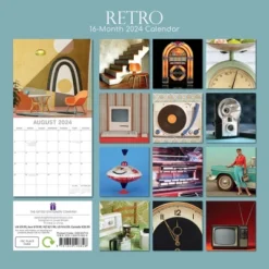 The Gifted Stationery 2024 Square Wall Calendar, Retro, 16-Month Lifestyles Theme With 180 Reminder Stickers (12x12 In) -Office Supplies Store GUEST 67c285eb 800a 487a 8019 a5ada9cd5fff