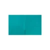JAM Paper Plastic Two-Pocket School POP Folders Teal Bulk 96/Pack 382ETEB