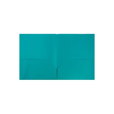 JAM Paper Plastic Two-Pocket School POP Folders Teal Bulk 96/Pack 382ETEB 1 JAM Paper Plastic Two-Pocket School POP Folders Teal Bulk 96/Pack 382ETEB