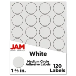 JAM Paper Circle Sticker Seals 1 2/3" 120ct -Office Supplies Store GUEST 6912fba5 5d8f 4764 9bf0 ba2aa8e9329a