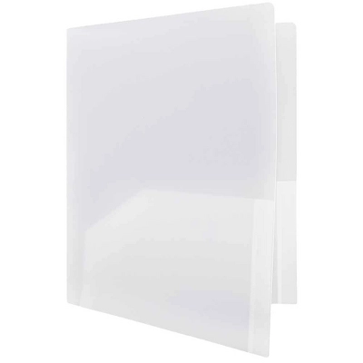 JAM 6pk 2 Pocket Heavy Duty Plastic Folders - Clear 2 JAM 6pk 2 Pocket Heavy Duty Plastic Folders - Clear - Image 2
