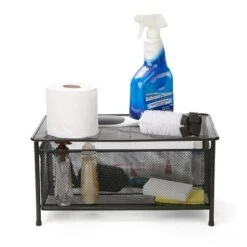 Mind Reader Storage Basket And Organizer [METAL MESH] 3-Compartment Pull-out / Sliding Organizing Drawer, Under The Sink Kitchen And Bathroom Shelf Cabinet (BLACK) -Office Supplies Store GUEST 6b2a79ab df1a 4041 81dd 5d24b15eecbc