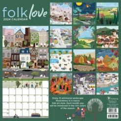 TF Publishing 2024 Wall Calendar 12"x12" Folk -Office Supplies Store GUEST 6b346c22 8e76 4837 940b 7e6b13bf4b85