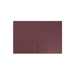 JAM Paper 2-Pocket School Folders Burgundy 100/Pack (166628527CZ)
