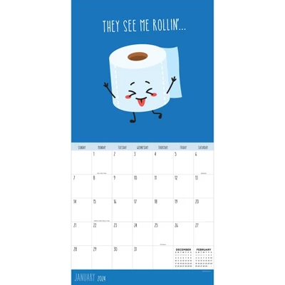 TF Publishing 2024 Wall Calendar 12"x12" Puns 1 TF Publishing 2024 Wall Calendar 12"x12" Puns