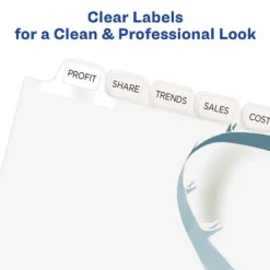 Avery Print & Apply Clear Label Dividers W/White Tabs 12-Tab Letter 5 Sets 11429 -Office Supplies Store GUEST 6cc57596 37f3 4315 9830 5b518cbe1bcc