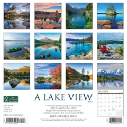 Willow Creek Press 2024 Wall Calendar 12"x12" Lake View