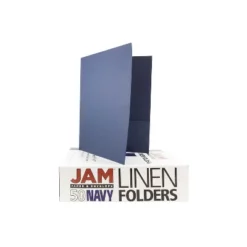 JAM Paper Two-Pocket Textured Linen Business Folders Navy Blue Bulk 25/Pack 386LNAA -Office Supplies Store GUEST 6d43762e 718f 4fce 9c52 5a6a1377a20b