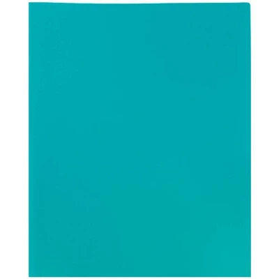 JAM 6pk POP 2 Pocket School Presentation Plastic Folders Teal 4 JAM 6pk POP 2 Pocket School Presentation Plastic Folders Teal - Image 4
