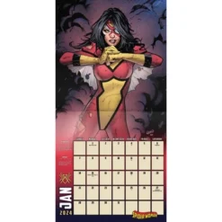 Trends International Inc. 2023-24 Wall Calendar 12"x12" Marvel Women Of Marvel