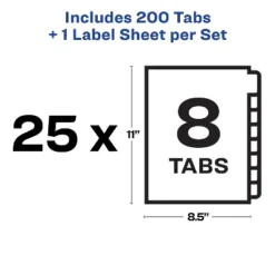 Avery Print & Apply Clear Label Unpunched Dividers 8-Tab Ltr 25 Sets 11444 -Office Supplies Store GUEST 72b736b3 b515 4f4b 9c20 3852bf27610e