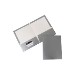 JAM Paper Laminated Two-Pocket Glossy Presentation Folders Silver Bulk 50/Box 385GSIC -Office Supplies Store GUEST 738fd77c c846 4af8 9b5d 6d287dc77418