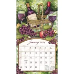 Lang 2024 Wall Calendar 24"x12" Wine Country