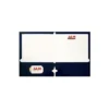 JAM Paper Laminated Glossy 3 Hole Punch Two-Pocket School Folders Navy Blue 385GHPNAC