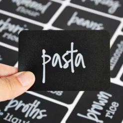 Talented Kitchen 136 Chalkboard Pantry Labels For Food Containers, Preprinted White Script On Black Stickers For Jars, Kitchen Organization -Office Supplies Store GUEST 750b1a83 fe48 4520 a6c9 fe92c7069fc2