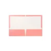 JAM Paper Laminated Two-Pocket Glossy Presentation Folders Baby Pink 31225348A