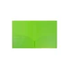 JAM Paper Plastic POP 2-Pocket Portfolio Folder Lime Green 96/Box (382ELIGRB)
