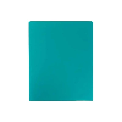 JAM Paper Heavy Duty Plastic Two-Pocket School Folders Teal Blue 108/Pack OX57401B 4 JAM Paper Heavy Duty Plastic Two-Pocket School Folders Teal Blue 108/Pack OX57401B - Image 4