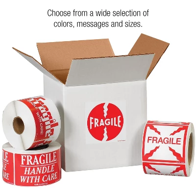 Tape Logic Labels "Fragile - This Side Up - HWC" 3" X 5" Red/White 500/Roll SCL521 2 Tape Logic Labels "Fragile - This Side Up - HWC" 3" X 5" Red/White 500/Roll SCL521 - Image 2