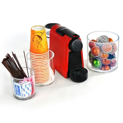 Azar Displays 4", 5", 6" Dia. Deluxe Clear Acrylic Cylinder Bin Set For Counter 4 Azar Displays 4", 5", 6" Dia. Deluxe Clear Acrylic Cylinder Bin Set For Counter - Image 4