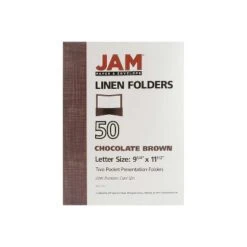 JAM Paper Two-Pocket Textured Linen Business Folders Chocolate Brown 386LBRD -Office Supplies Store GUEST 7fe229b9 f68d 40bd b757 98bbc6c892c5