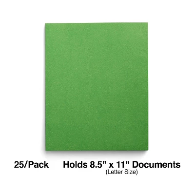 Staples Paper 2-Pocket Folders Green 25/Box (50753/27533-CC) ST27533 1 Staples Paper 2-Pocket Folders Green 25/Box (50753/27533-CC) ST27533