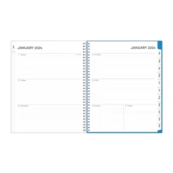 Blue Sky 2024 Planner 8.5"x11" Weekly/Monthly Frosted Cover Whitney Cool -Office Supplies Store GUEST 8057ff90 793e 45e8 8790 ea7831b38c09