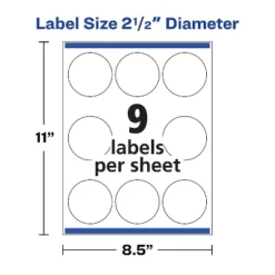 Avery Durable White Round ID Labels 2 1/2" Dia. White 72/Pk 22856 -Office Supplies Store GUEST 8273eaf5 c717 4845 b8a2 56634bf7d92d
