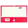 JAM 6pk 3 Hole Punch 2 Pocket Glossy Paper Folder - Pink